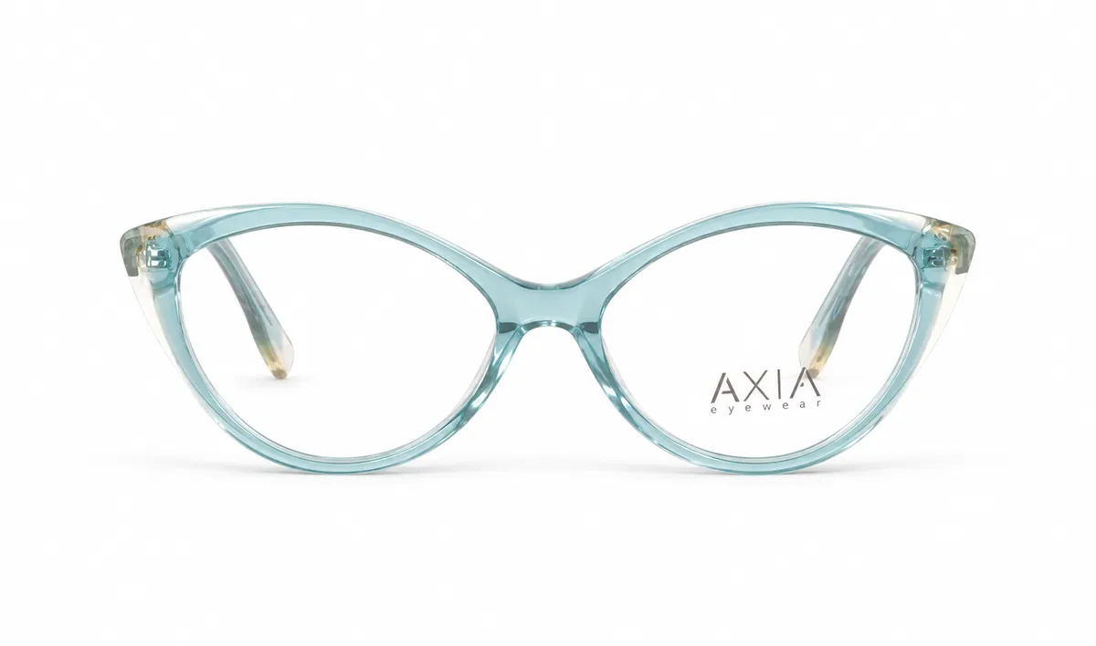 Armazón óptico AXIA Aqua, aqua translúcido, vista frontal