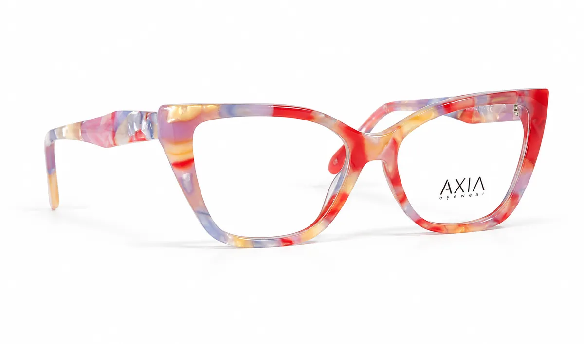 Armazón óptico AXIA Coral, coral multicolor, vista 2